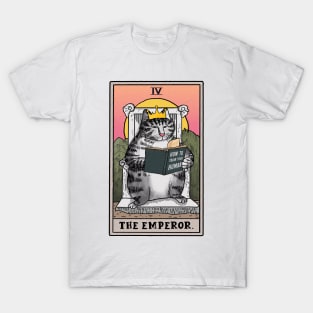 Funny cat | The Emperor tarot deck | How to train your human | Funny tarot cat T-Shirt